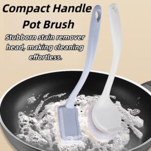 Long-handled loofah pot brush