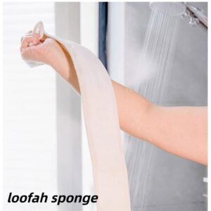 Loofah back scrub towel